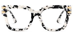 Lidia Cow Print Square Glasses0