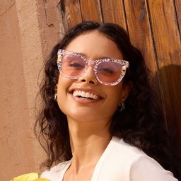 Pearl Pink Cat eye Glasses1