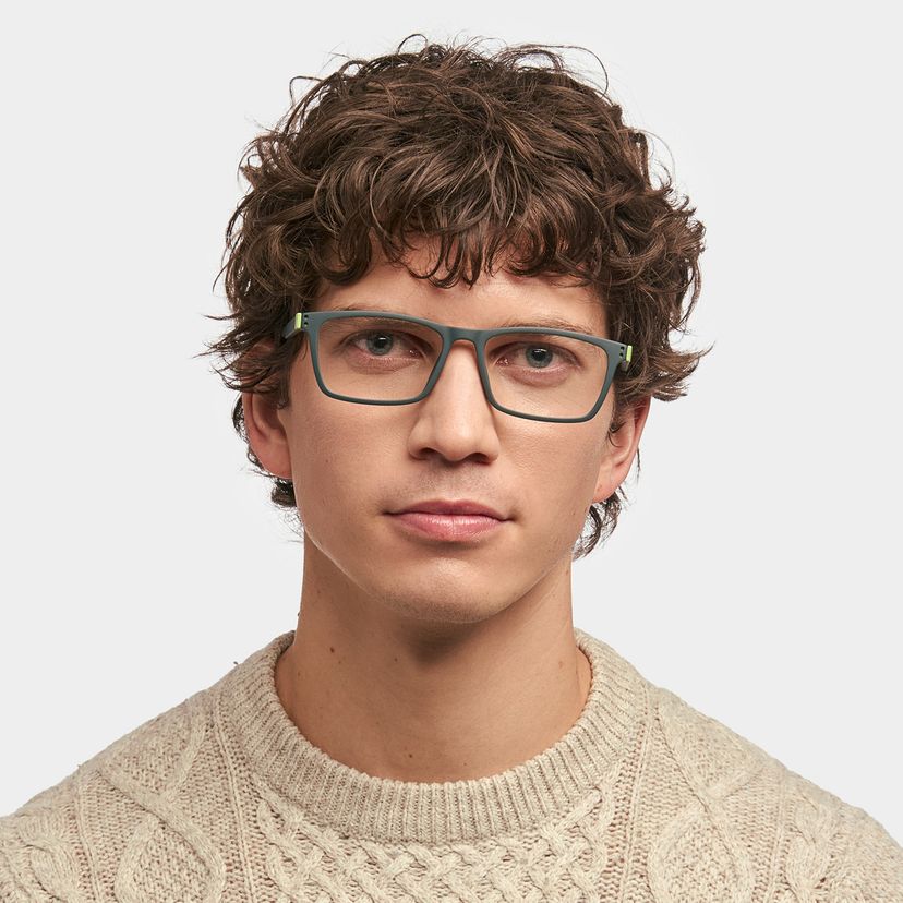 Cheche Dark-Green Rectangle Glasses
