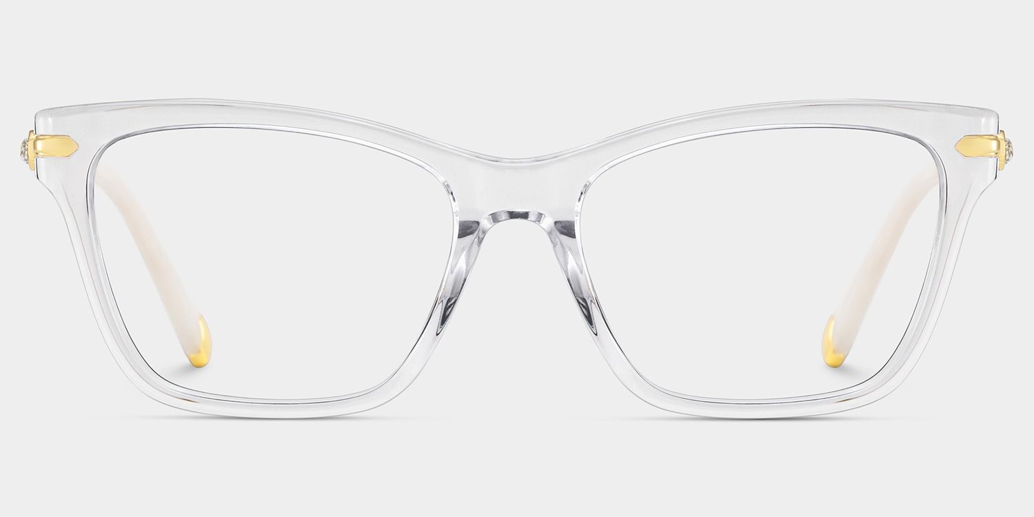 Cat eye Clear Eyeglasses- Amelia Mixed Frame Glasses4