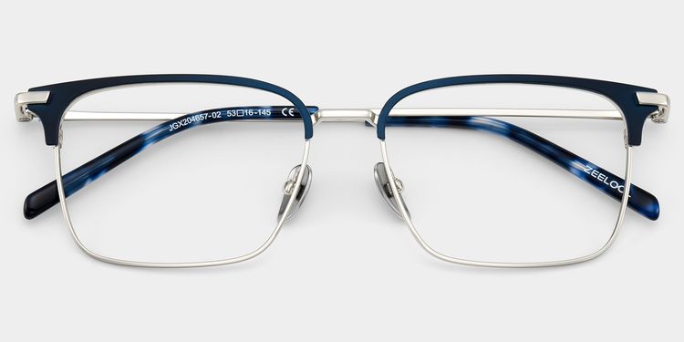 Maxwell Blue Browline Glasses
