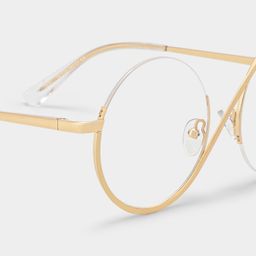 Flozif Gold Round Glasses4