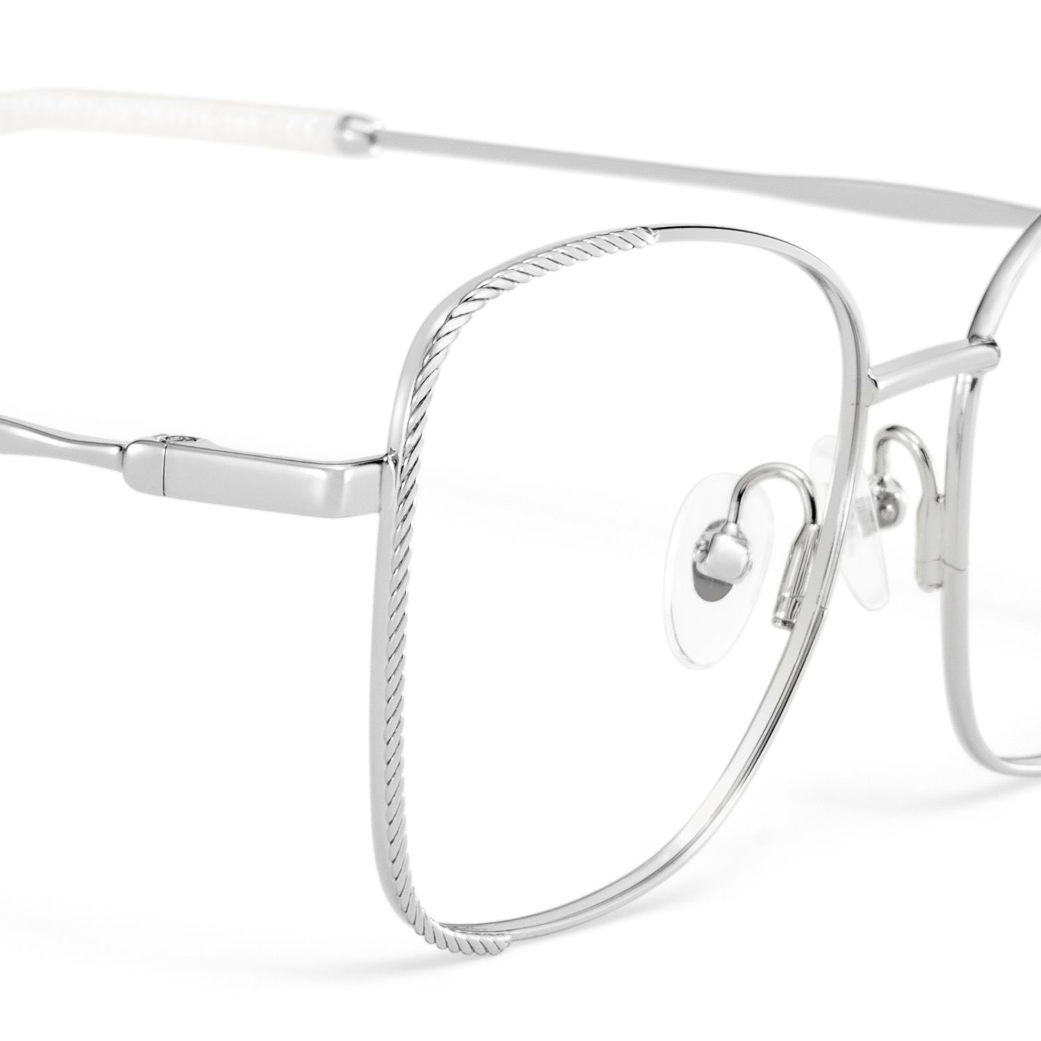 Kai Eyeglasses in Butterfly Silver Frame | Zeelool4