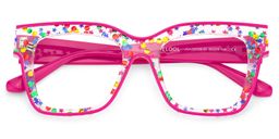 Zerica Rose Red Square Glasses3