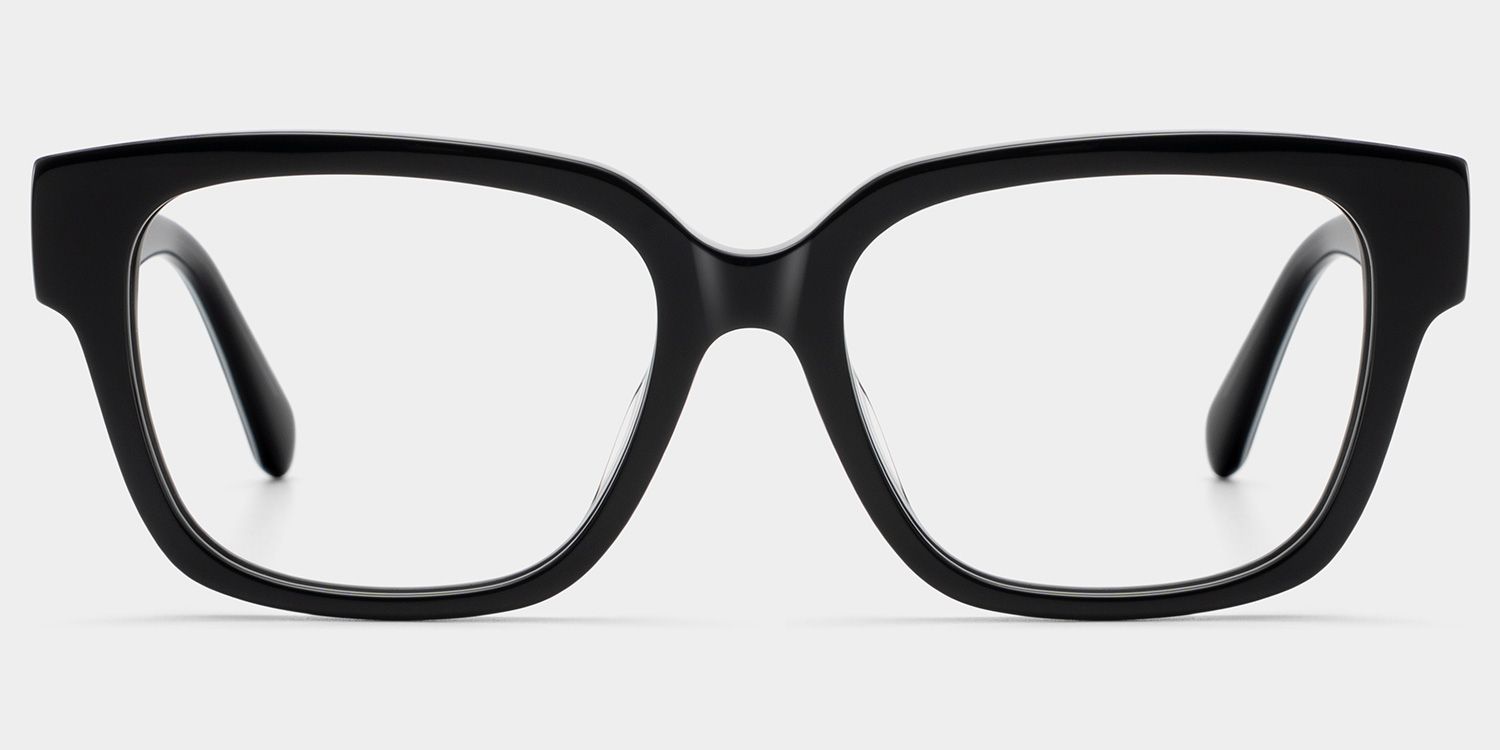 Blake Black Square Glasses | Varsity Athleisure Essential1