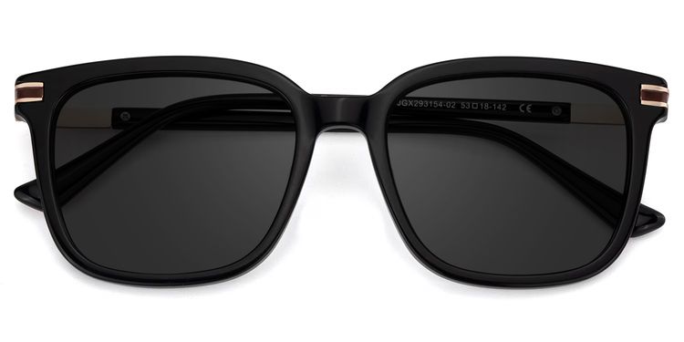 Kenny Black Square Sunglasses