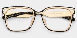 Dacarine Black Gold Square Glasses1