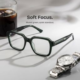 Parker Green Square Glasses0