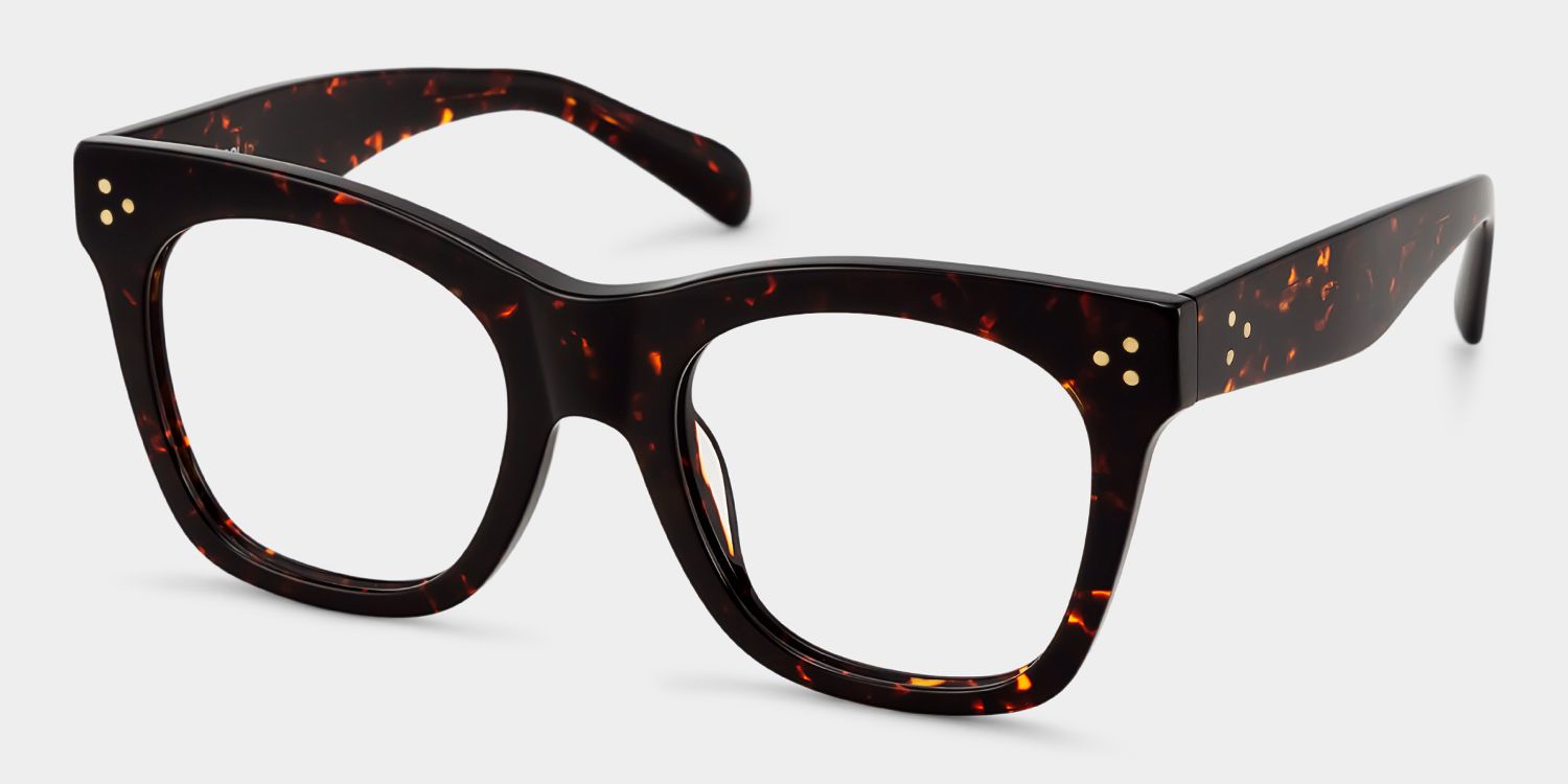 Gordon Rectangle Tortoise Frame Glasses | Zeelool2