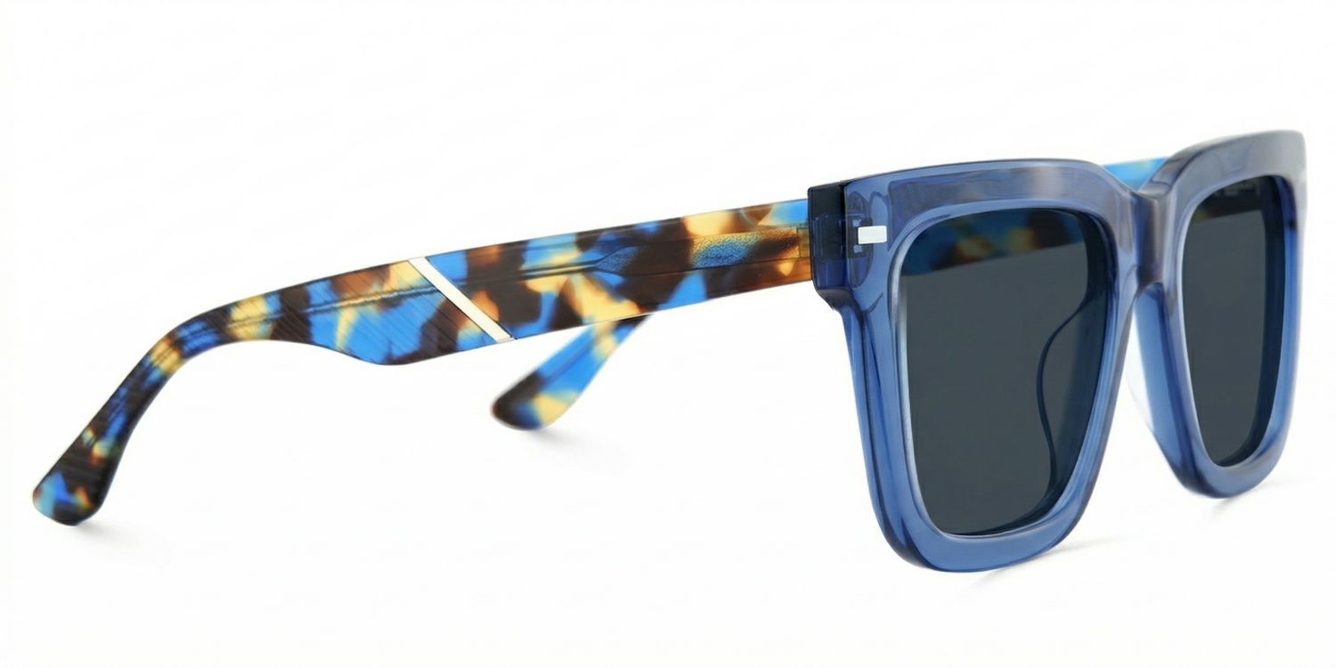 Redina Acetate Blue Frame Sunglasses | ZEELOOL3