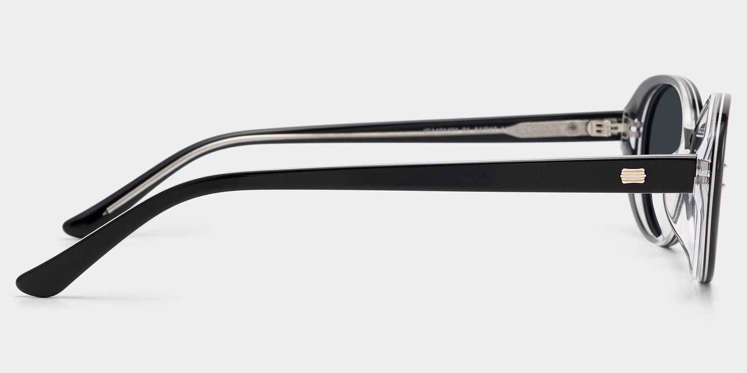 Lennon Oval Black Sunglasses for Women & Men | ZEELOOL4