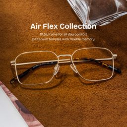 Leah Gold Rectangle Glasses0