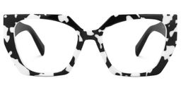 Sileidy Black-White Rectangle Glasses0