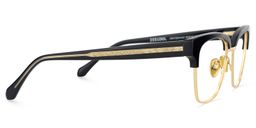 Ellis Black Gold Browline Glasses5