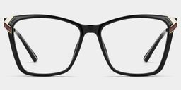 Tricee Black Square Glasses1
