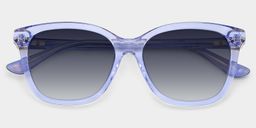 Isabella Clear Blue Square Sunglasses1