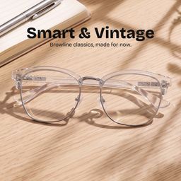 Lasha Clear Browline Glasses0