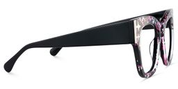 Minfia Black Pink Square Glasses4