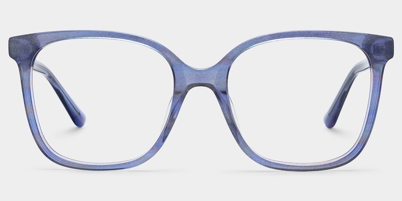 Caroline Blue Square Glasses
