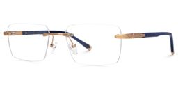 Savitrie Blue Rectangle Glasses1