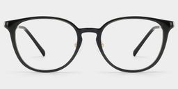 Amanda Black Round Glasses2