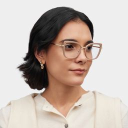 Leila Beige Butterfly Glasses1