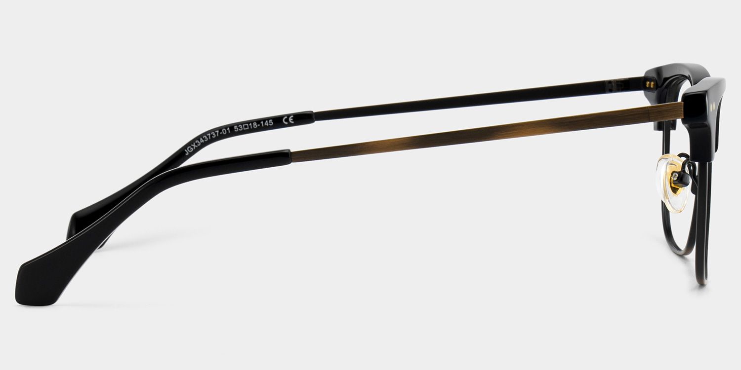 Nathan Black Frame Glasses with Browline Frame Online | ZEELOOL4