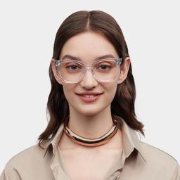 Sage Clear Rectangle Glasses0