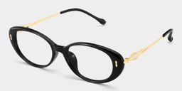 Blaire Black Oval Glasses5