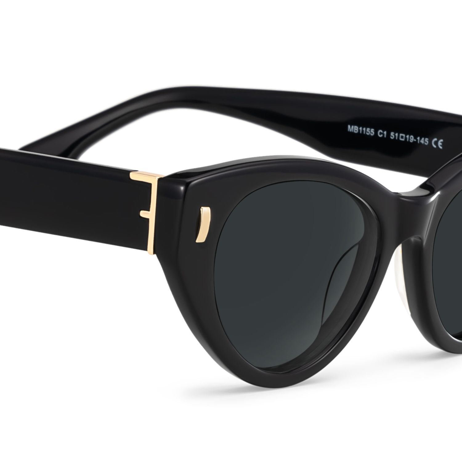 Azura Cat Eye Black Prescription Sunglasses | ZEELOOL4