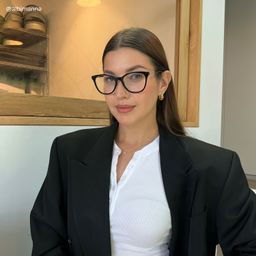 April Black Cat eye Glasses6