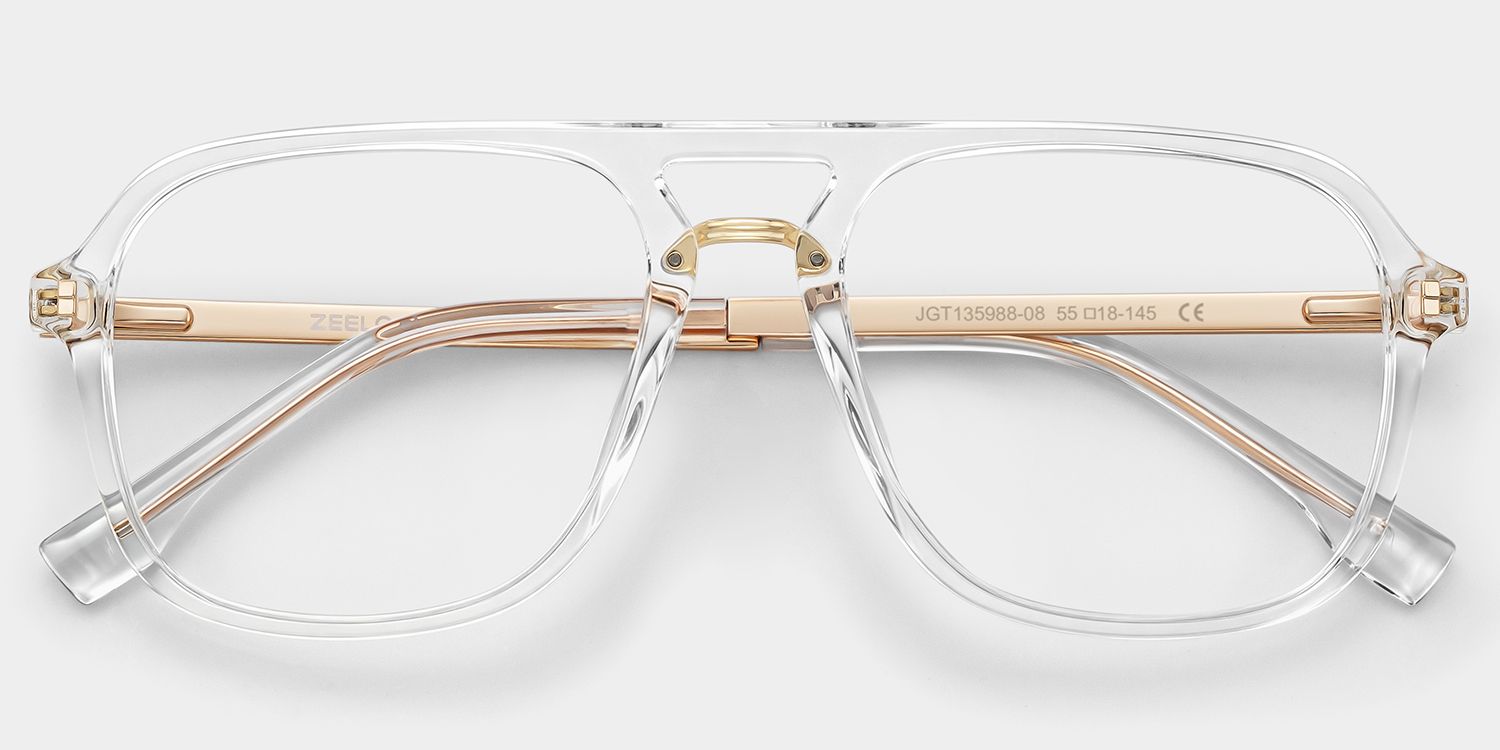Aviator Kilworth Clear Glasses deals -Zeelool Glasses2
