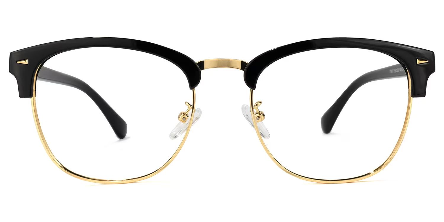 Lasha Browline Black Eyeglasses with Oval Frame | ZEELOOL1