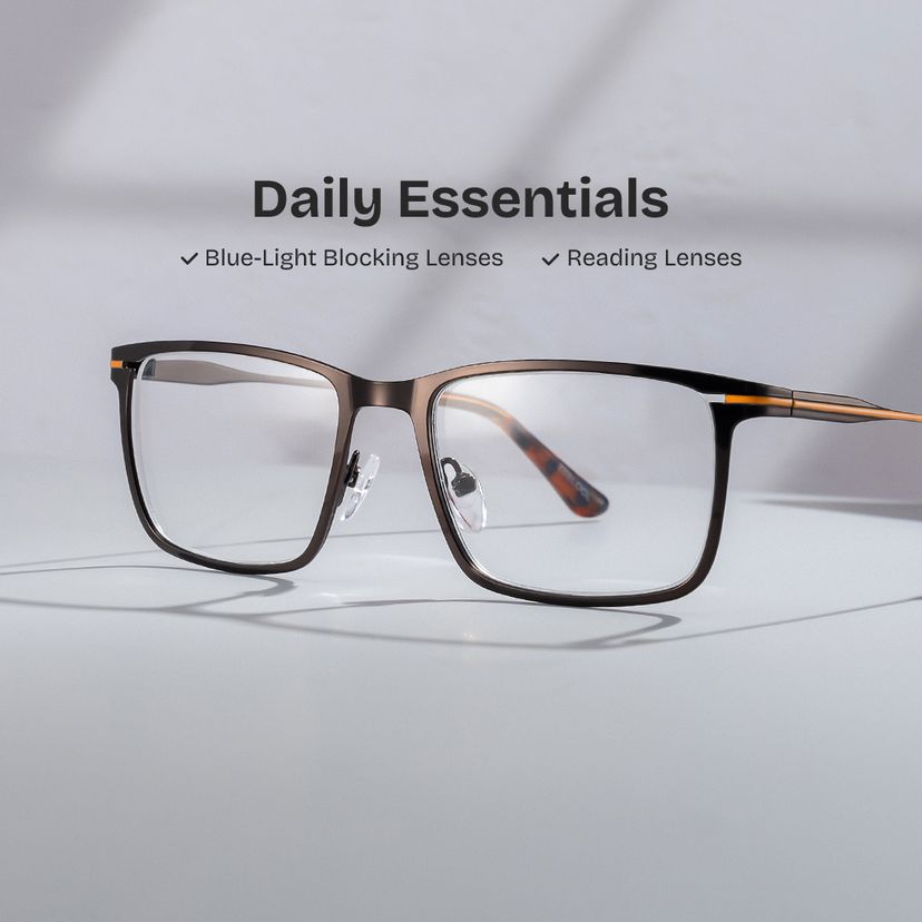 Roxana Brown Rectangle Glasses