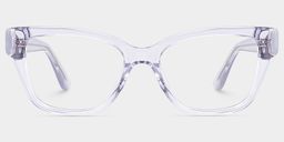 Miranda Clear Purple Cat eye Glasses1