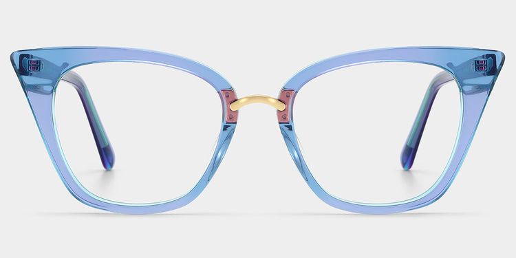 Martha Light-Blue Cat eye Glasses