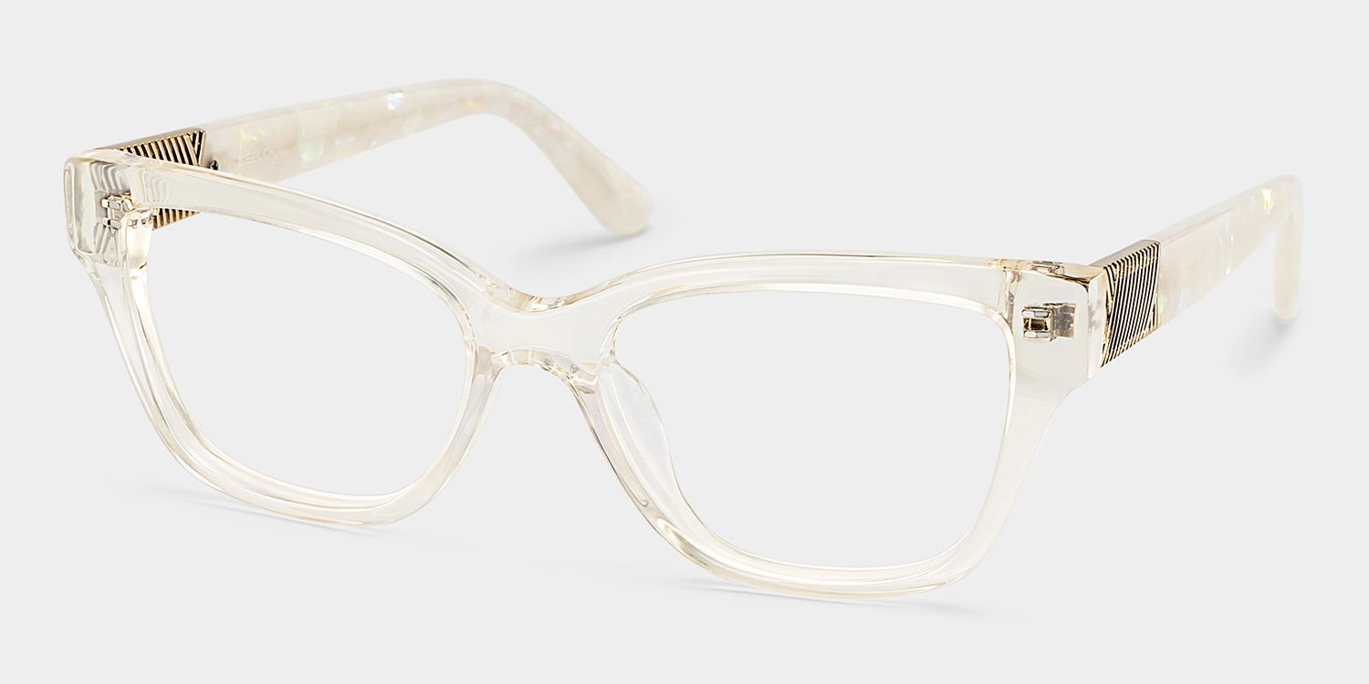 Miranda Cat Eye Clear Yellow Frame Glasses Online | ZEELOOL3
