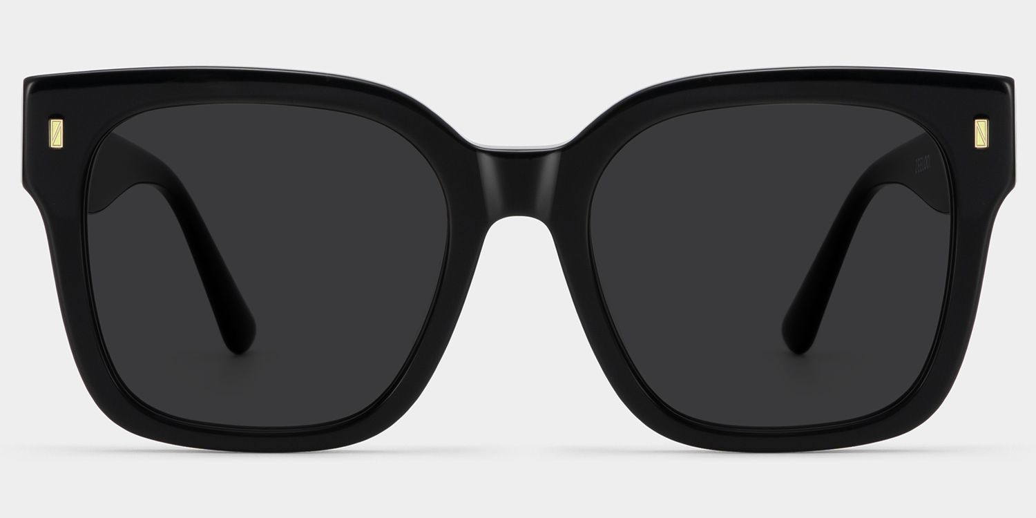 Scicluna Black Square Polarized Sunglasses for Driving | ZEELOOL0