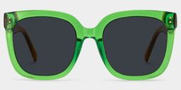 Ebony Green Square Sunglasses0