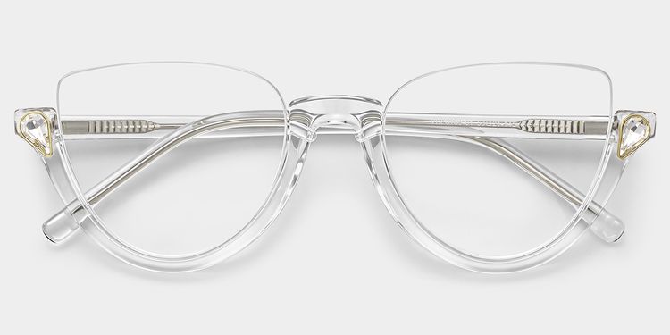 Felicia Clear Cat eye Glasses