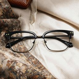 Nathan Black Browline Glasses0