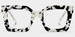 Megan Cow print Square Glasses1