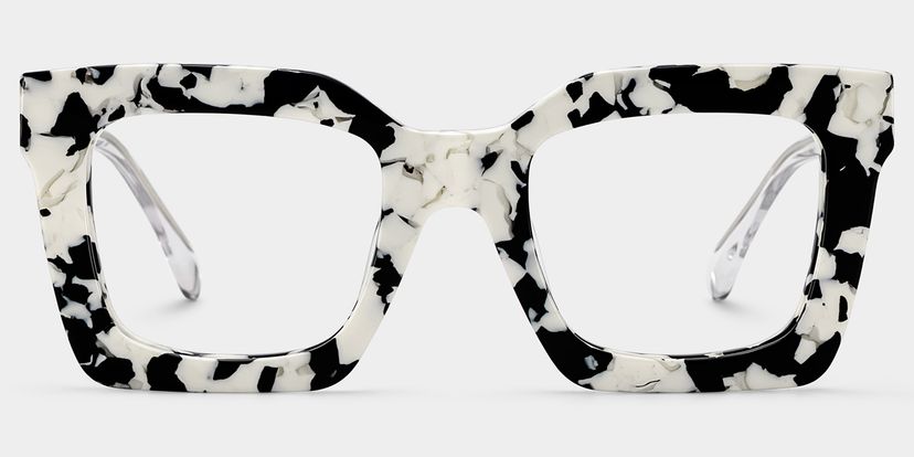 Megan Cow print Square Glasses