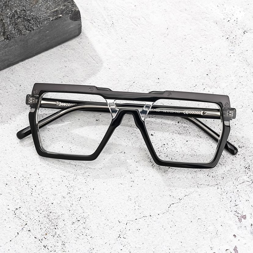 Ferguson Black Geometric Glasses