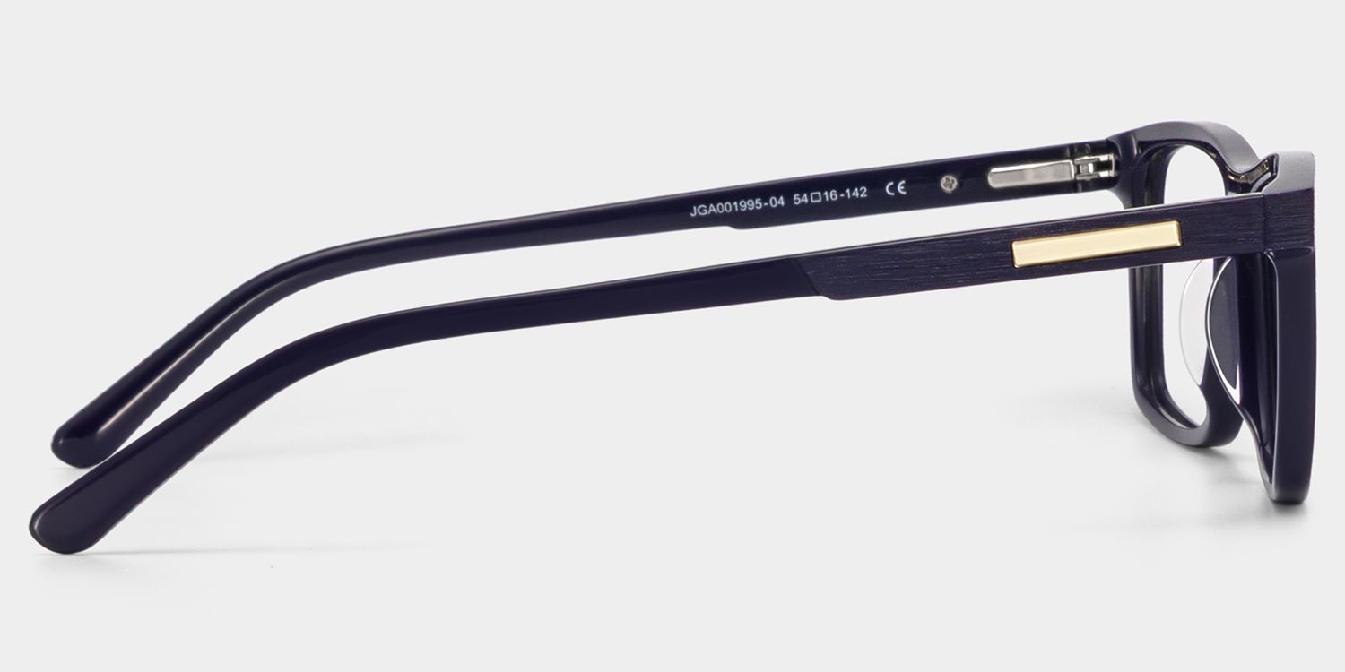 Daniel Dark Blue Rectangle Acetate Frame Glasses for Men | ZEELOOL4