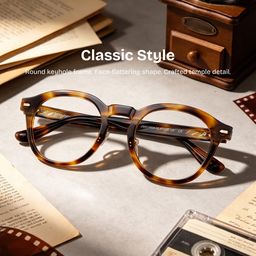 Frances Tortoise Round Glasses0