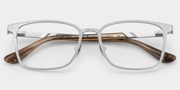 Aubrey Silver Rectangle Glasses2