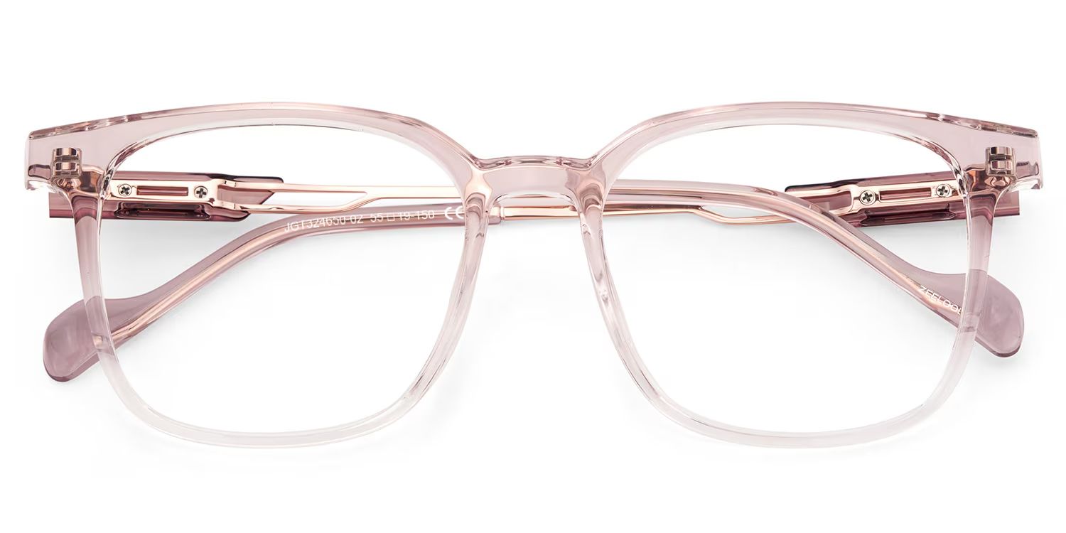 Chloe Pink Square Prescription Glasses for Women | ZEELOOL2