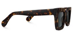 Keisa Tortoise Rectangle Sunglasses2