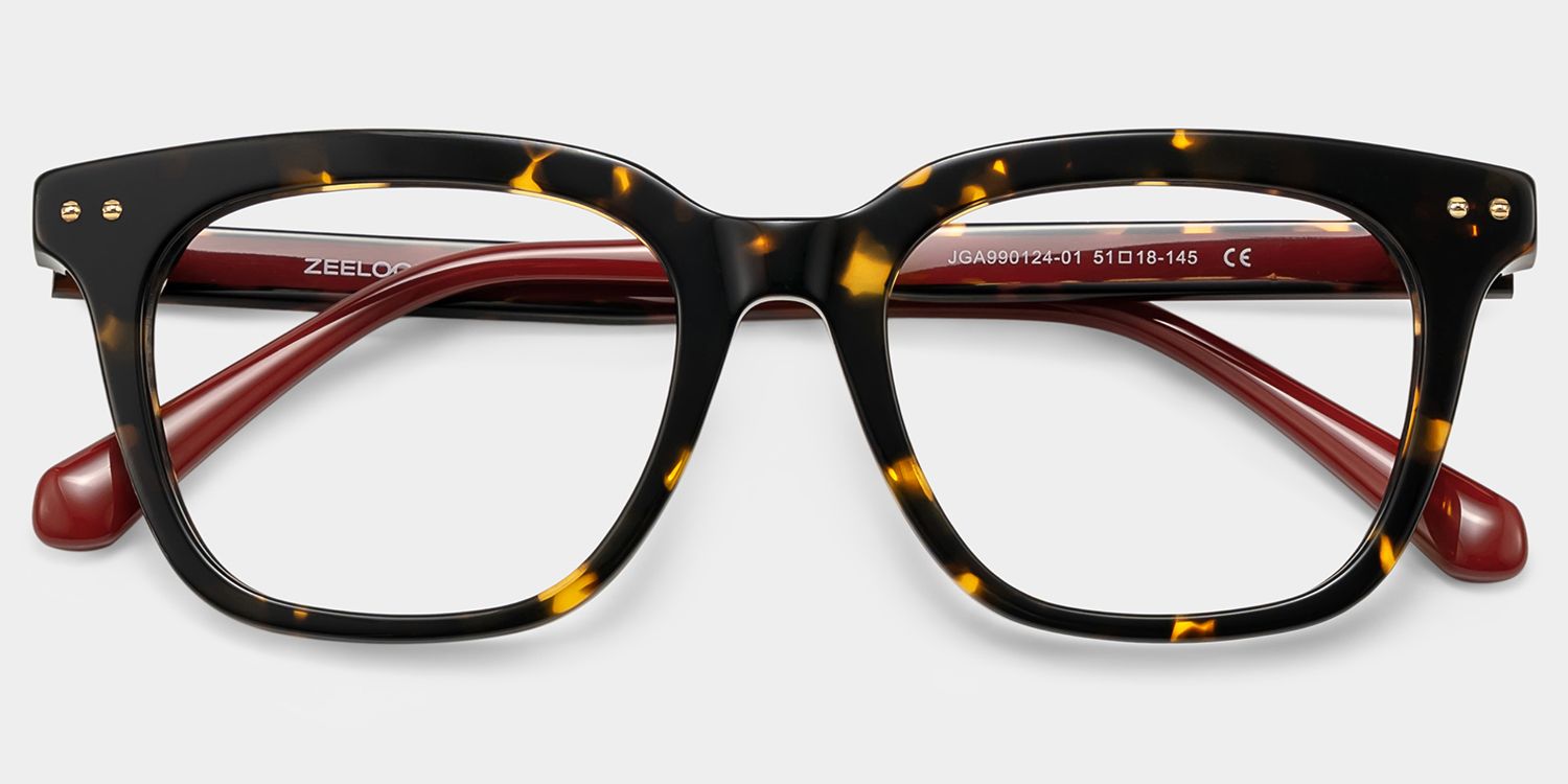Angela Tortoise Rectangle Glasses | Retro Campus Essential2